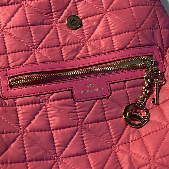 JUICY COUTURE Hot Pink with Gold Detail Purse Backpack - Picture 9 of 16